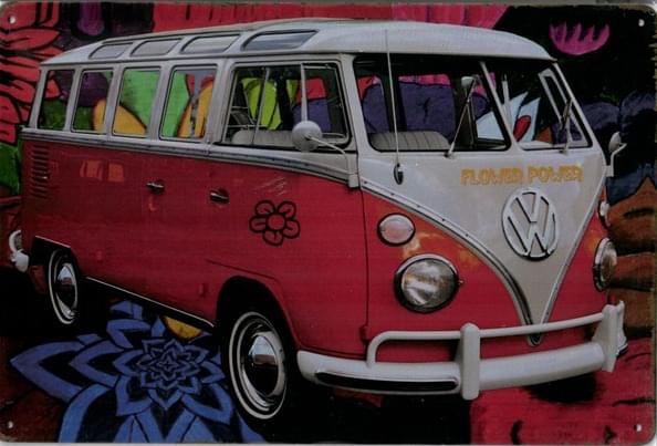 VW Flower Power - Old-Signs.co.uk